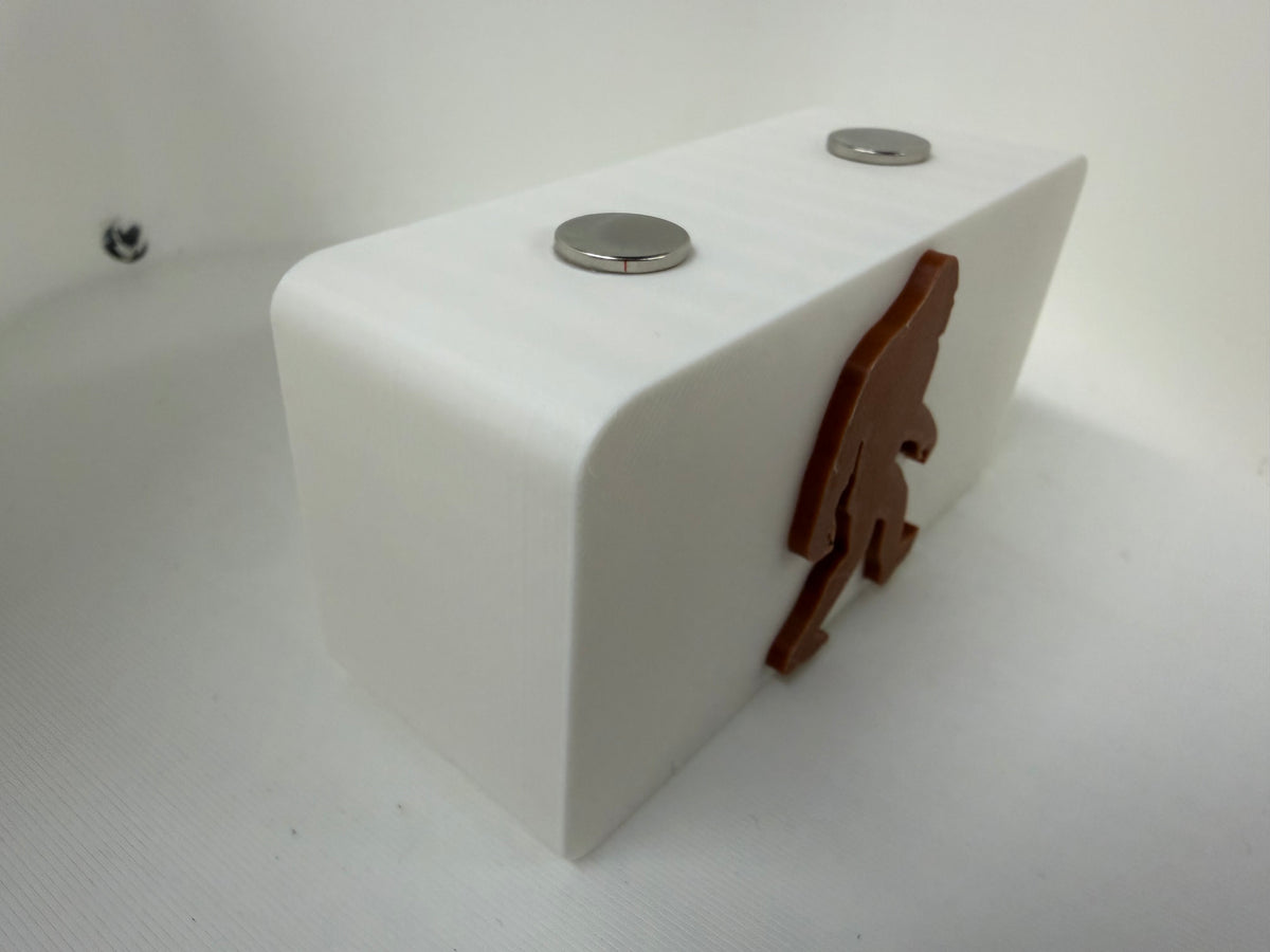Bigfoot Sasquatch Magnetic Knife Display Block Premium 3D Printed Collector Stand OD Brown & White