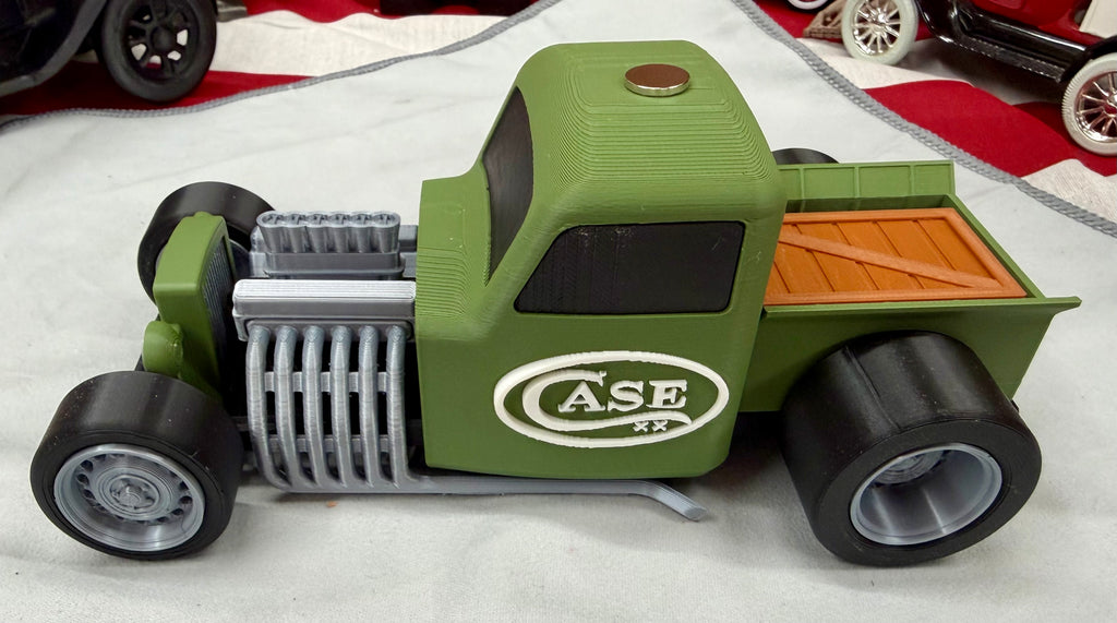 CASE XX OD Green Hot Rod Knife Display – 3D Printed Magnetic Collector Stand (Knife Not Included)