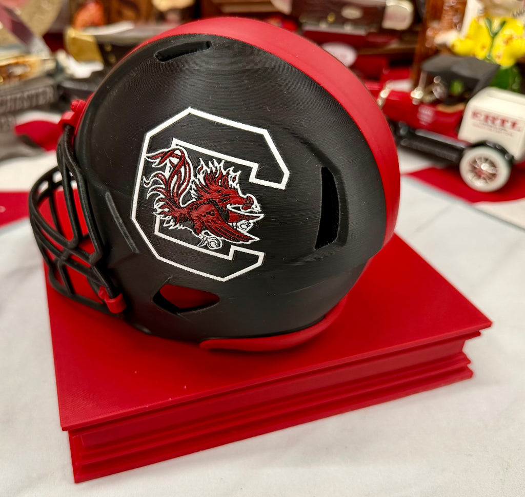 South Carolina Gamecocks Helmet Knife Display – 3D Printed Magnetic Stand (8x8 Platform)