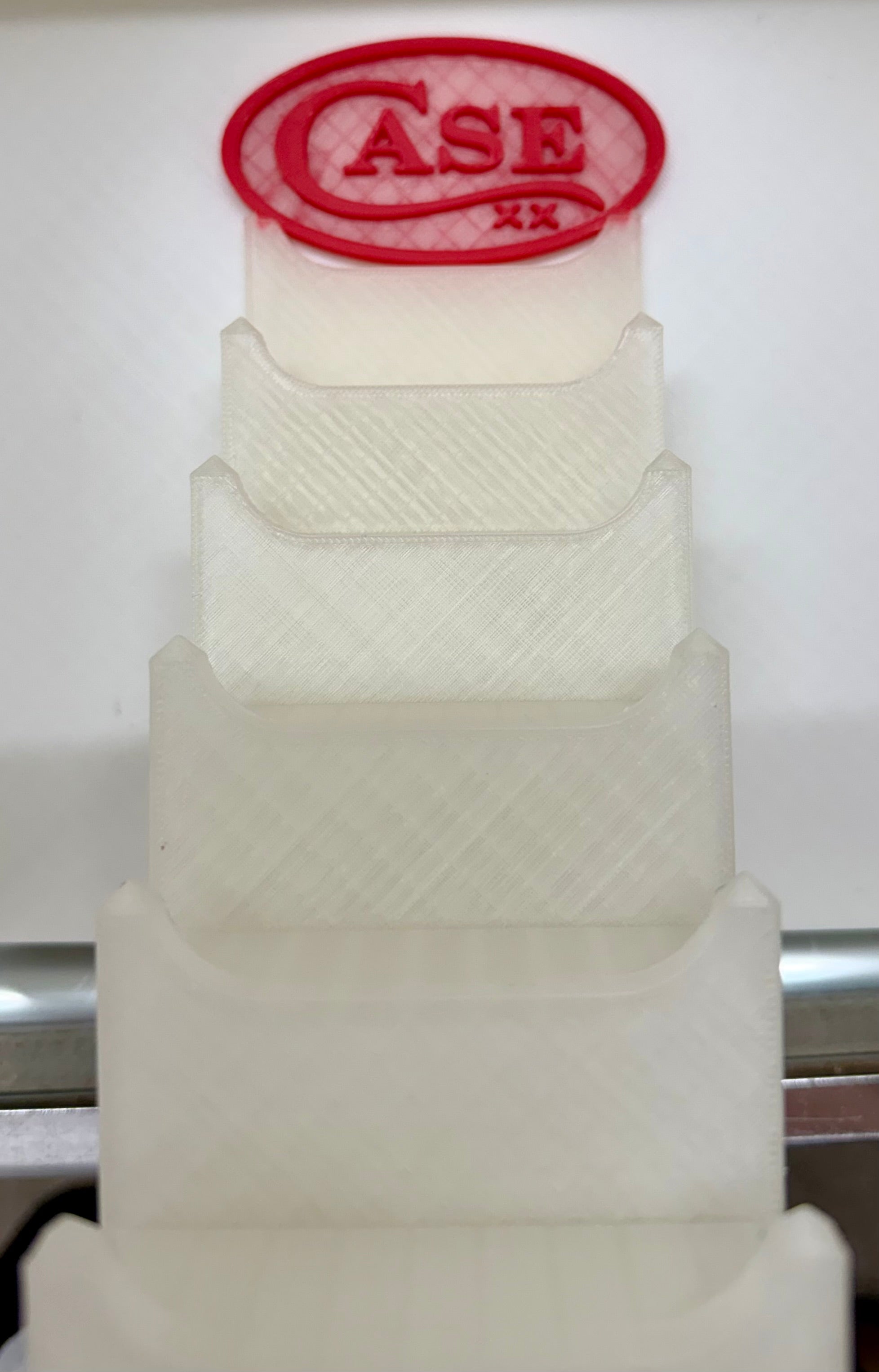 CASE XX 7-Tier 3D Printed Magnetic Knife Display Stand Translucent Collector Display