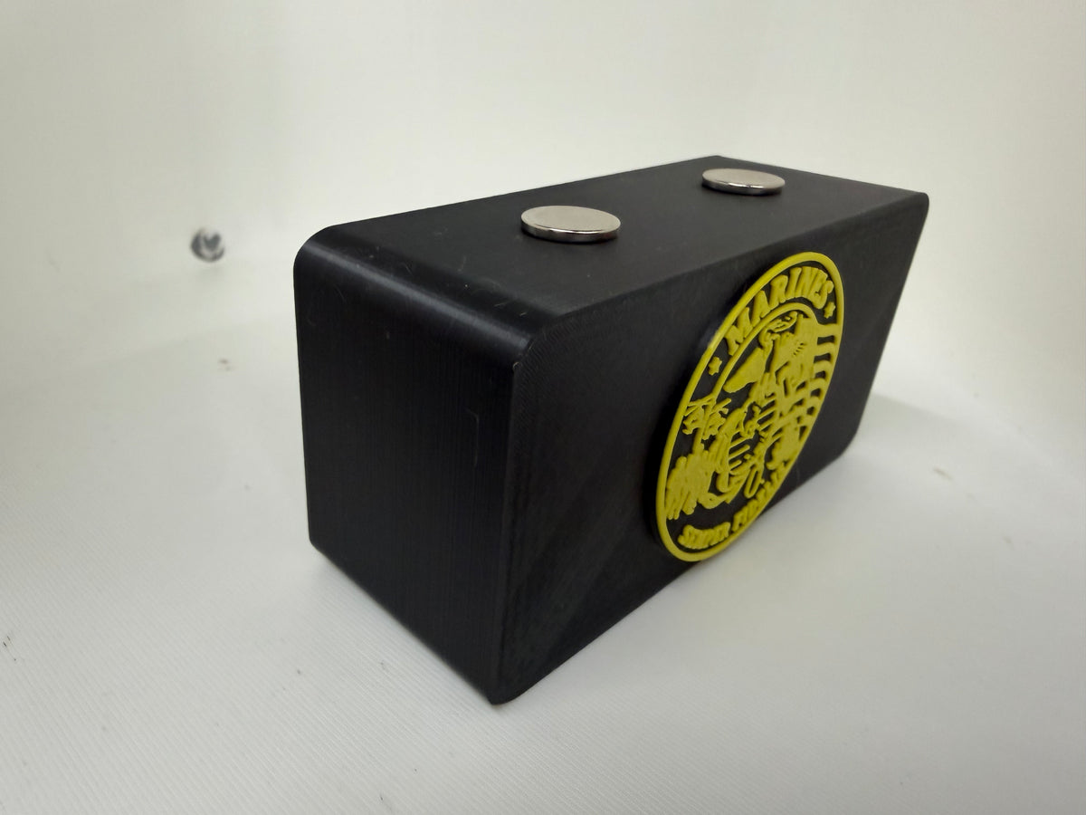 Black & Yellow Marines Magnetic Knife Display Block – Premium 3D Printed Collector Stand