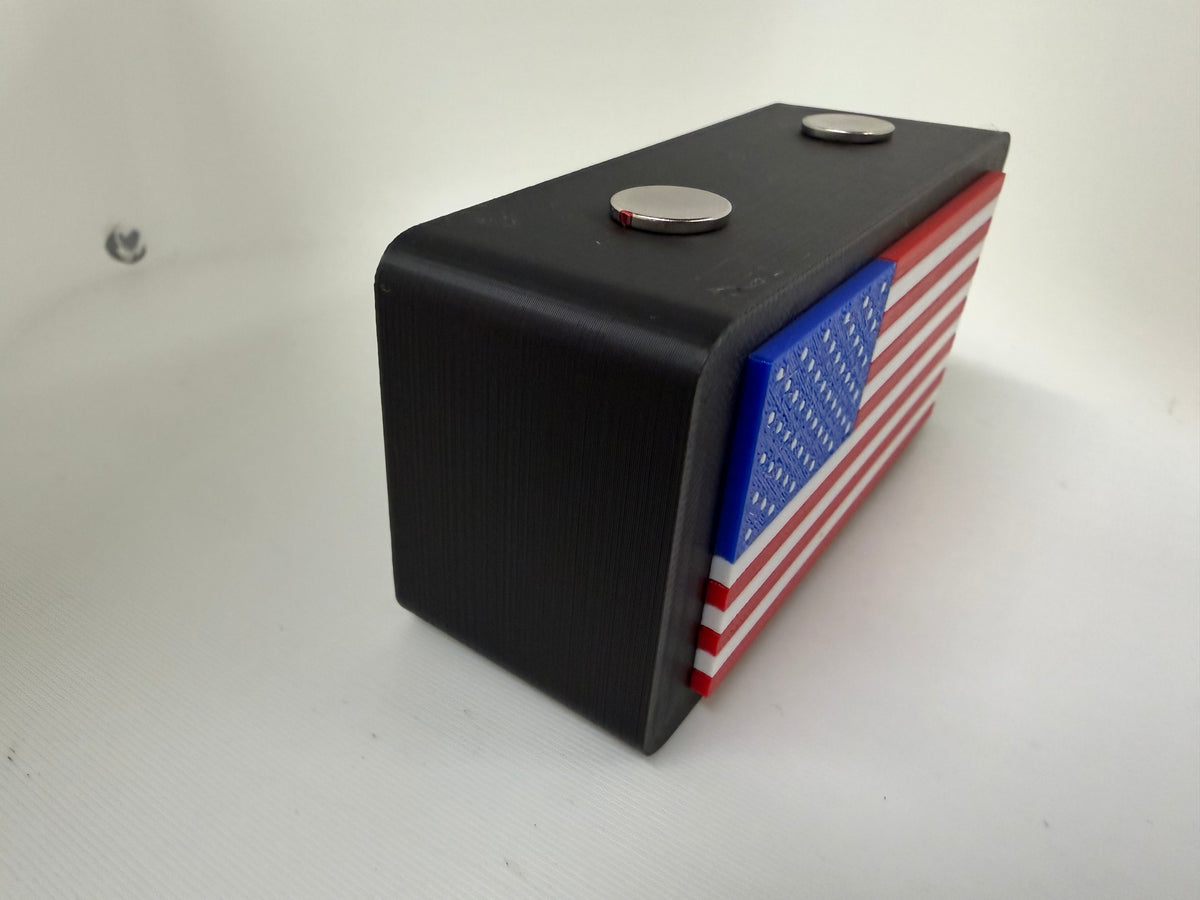 American Flag Magnetic Pocket Knife Display Block – 3D Printed in Black