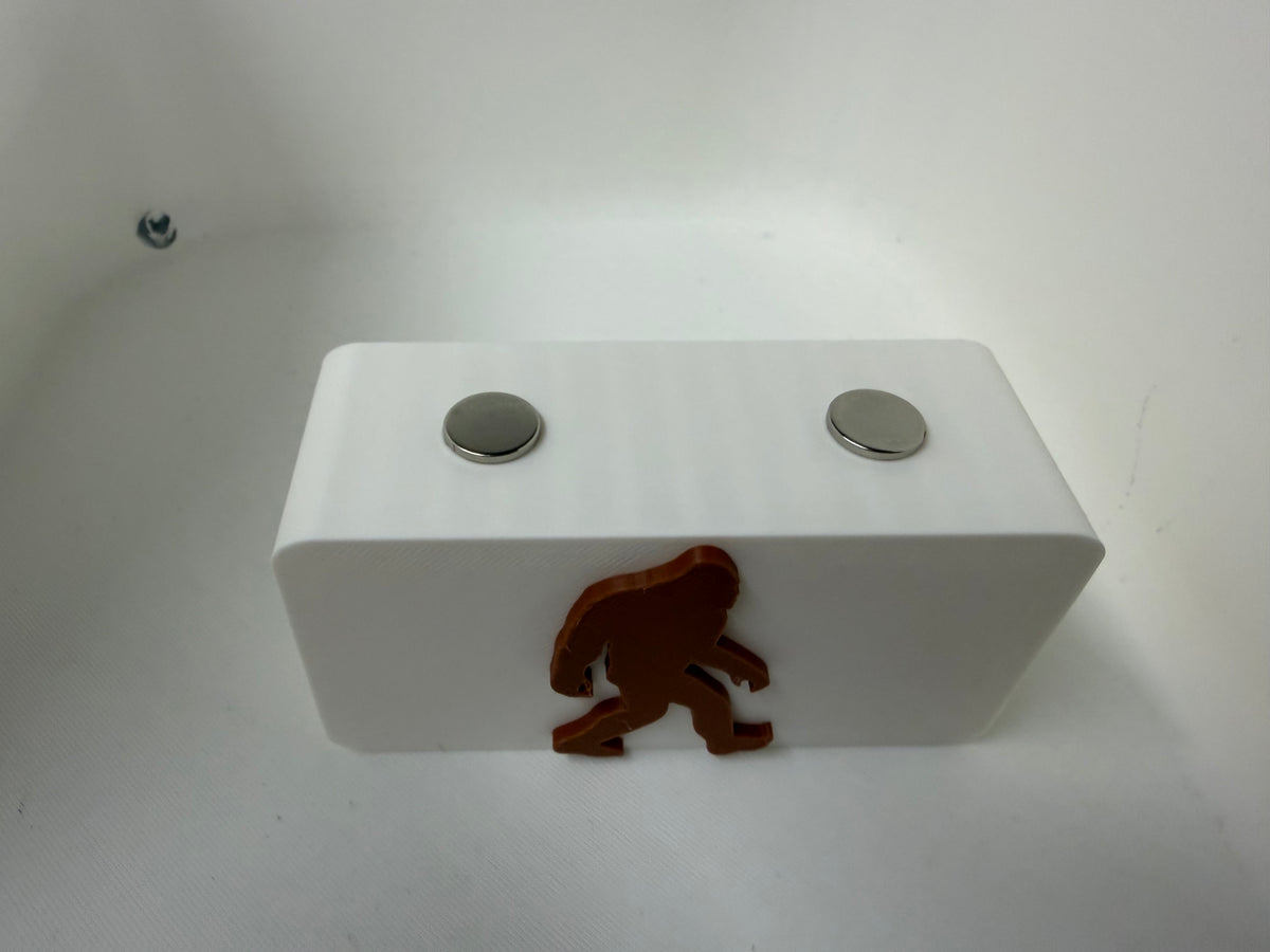 Bigfoot Sasquatch Magnetic Knife Display Block Premium 3D Printed Collector Stand OD Brown & White