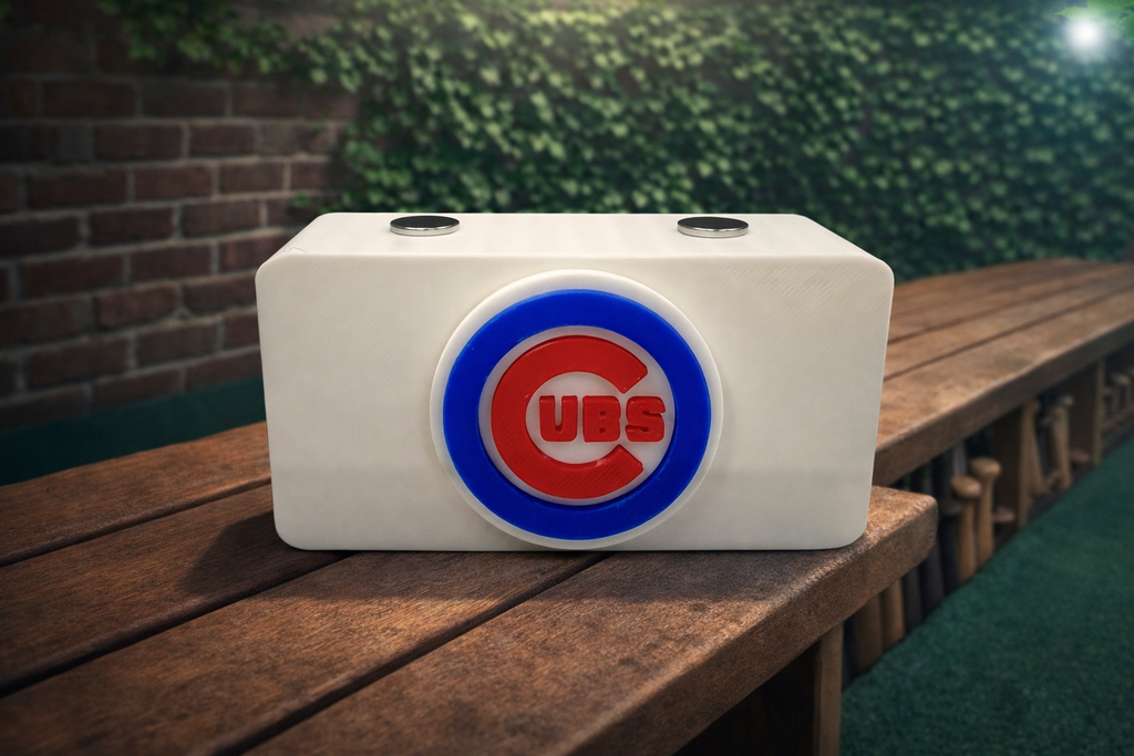 Chicago Cubs Magnetic Knife Display Stand – 3D Printed Collector’s EDC Holder (White)