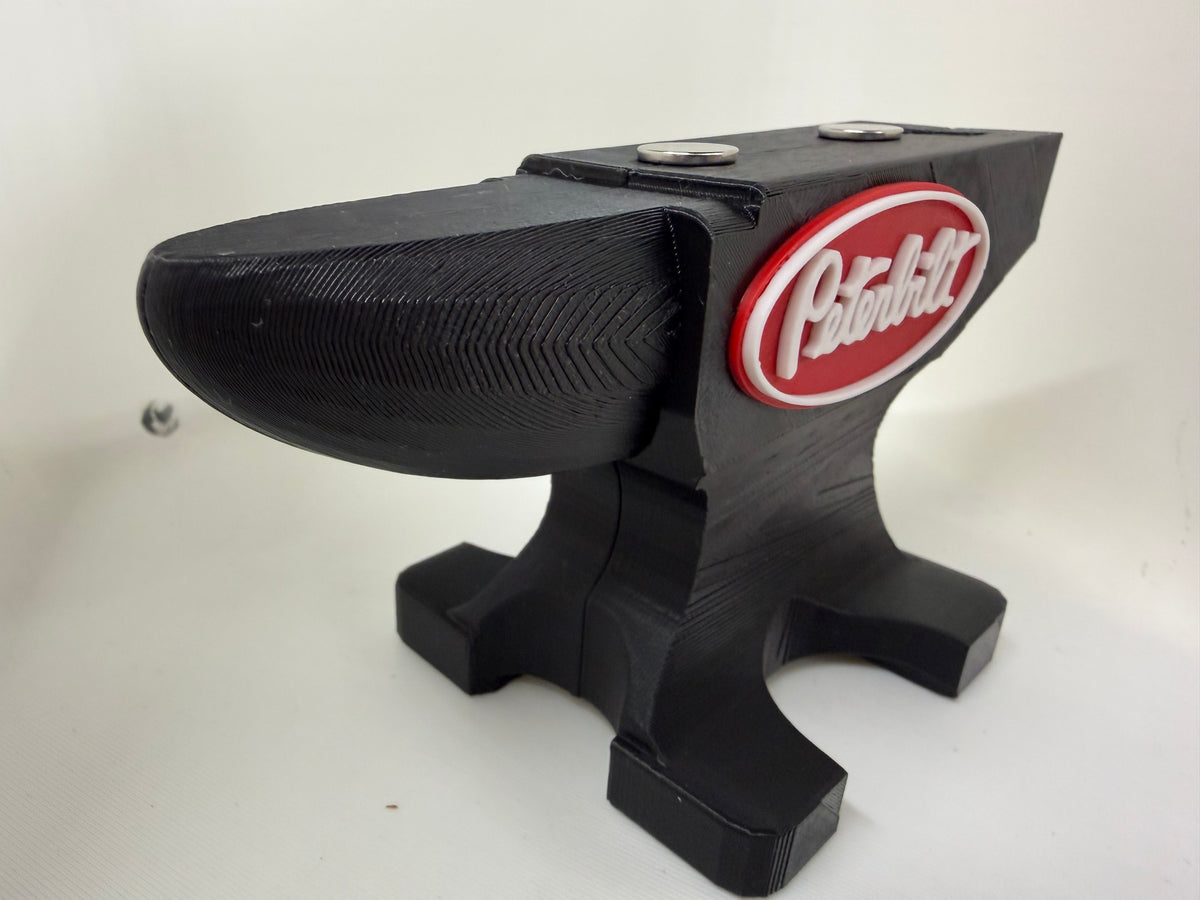 Peterbilt 3D Printed Black Anvil Knife Display Stand – Magnetic Pocket Knife Holder