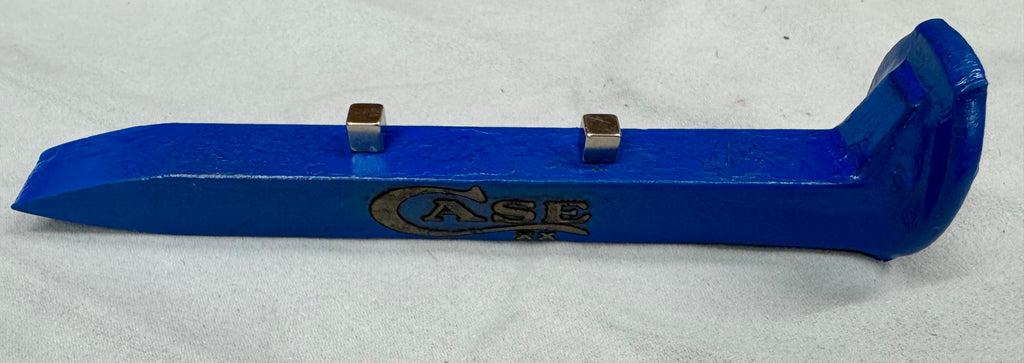 Case XX Blue Railroad Spike Knife Display – Magnetic Custom Knife Stand