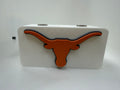 Texas Longhorns 3D Printed Magnetic Knife Display Block White with Orange Logo