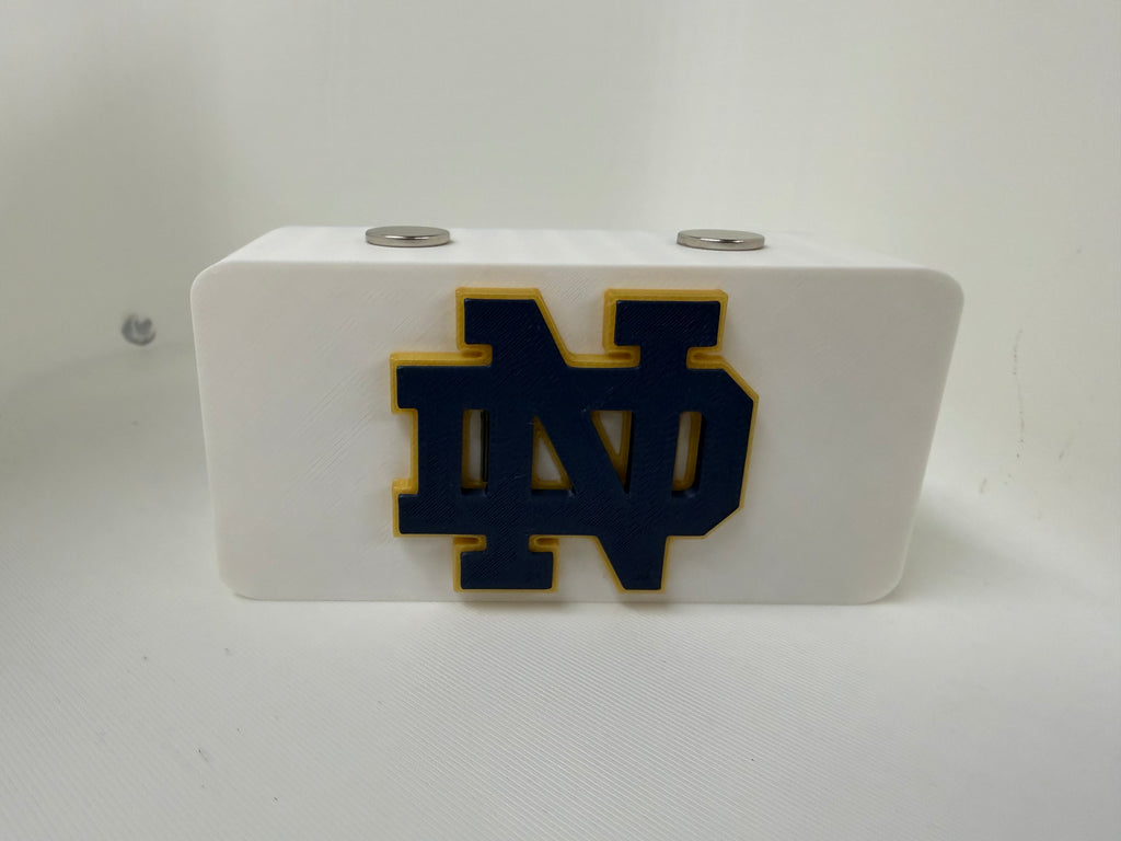 Notre Dame Fighting Irish Magnetic Knife Display Block 3D Printed Collector Stand