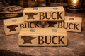 Handmade Buck Knives Oak Wood Knife Display Stand - Set of 4