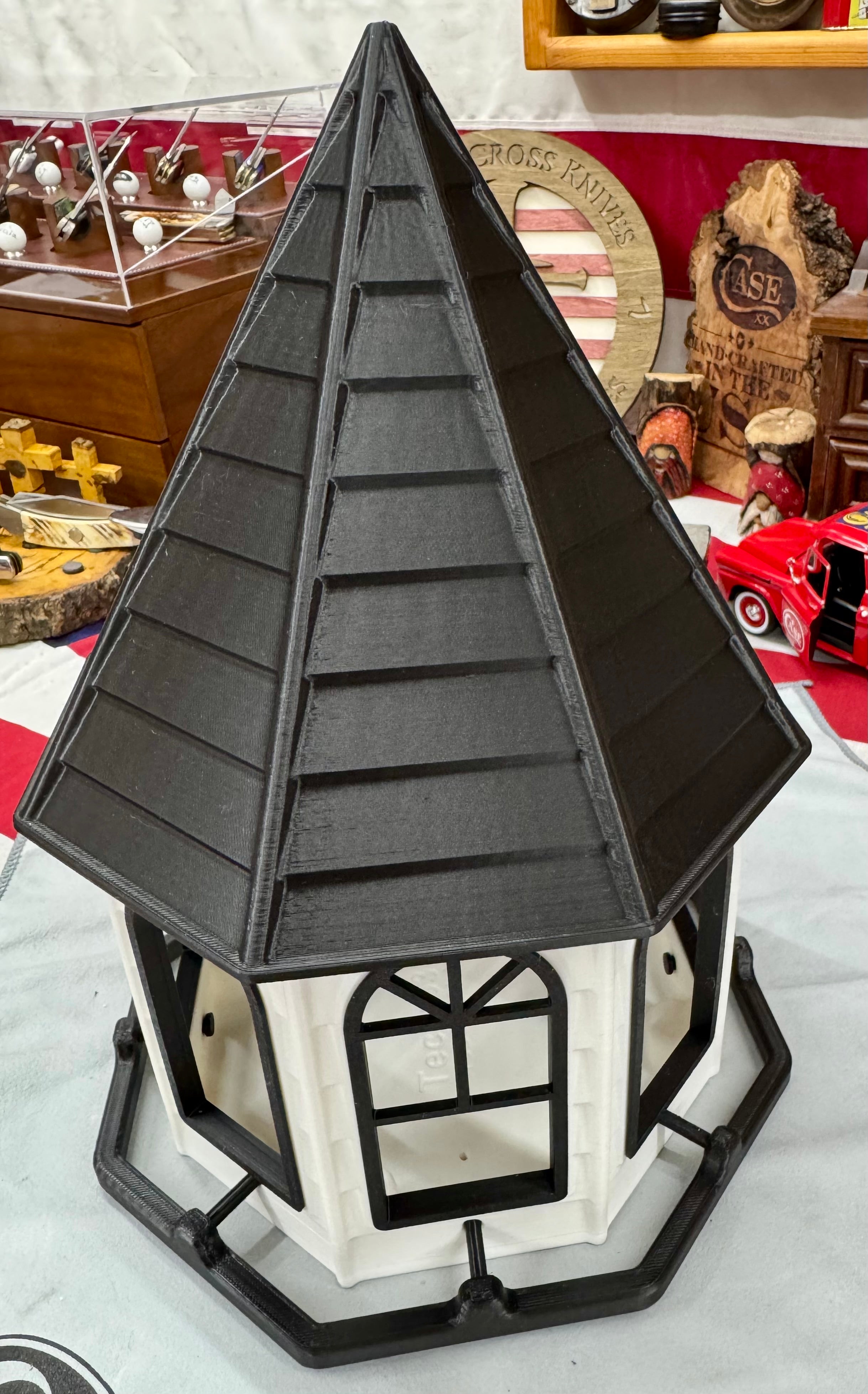 3D Printed Bird Feeder with Mounting Bracket – Black & White Outdoor Feeder | Rugged Finds Collection