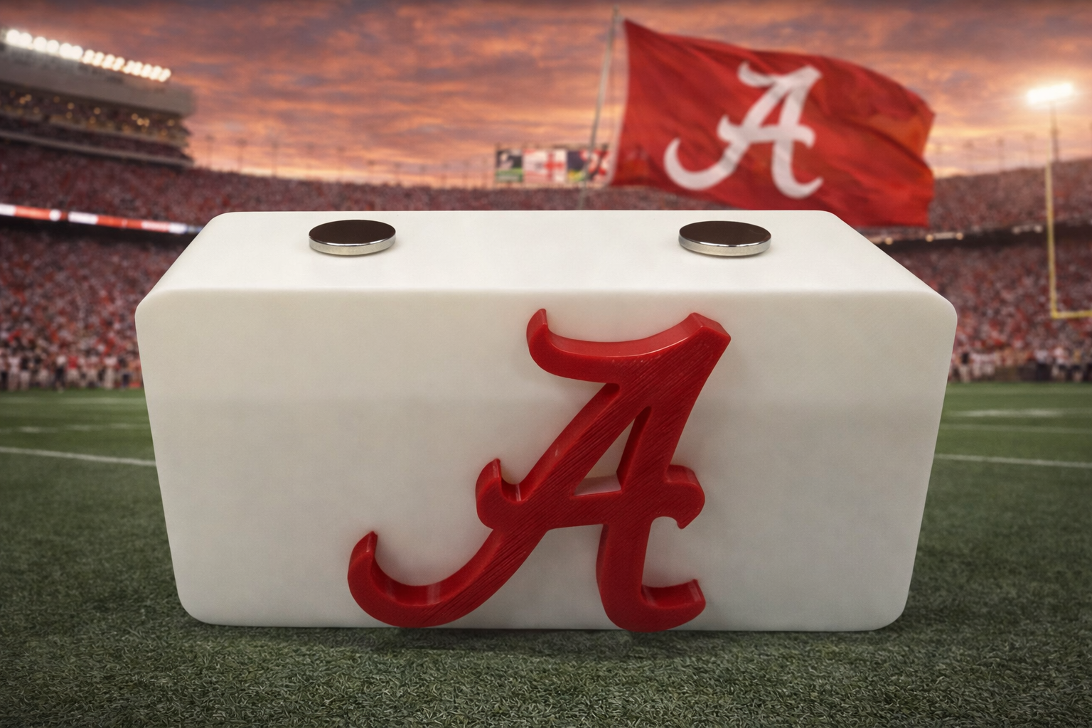 Alabama Crimson Tide Magnetic Knife Display Stand – 3D Printed EDC Holder (4” x 2”)
