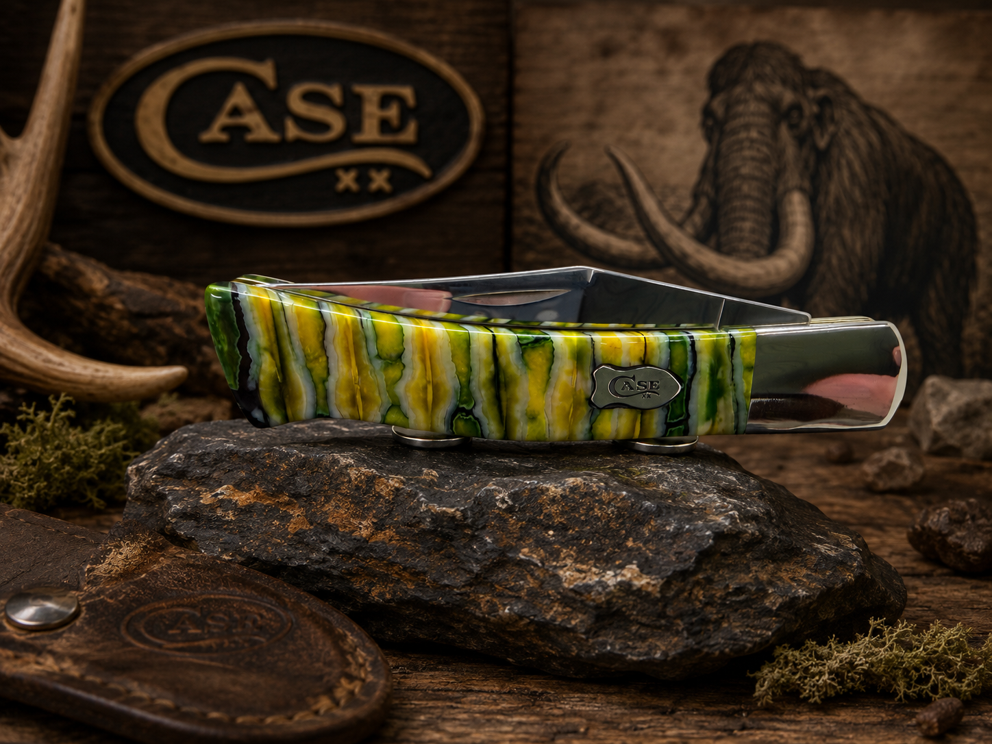 2026 Case XX Axe Handle Custom Green Mammoth Tooth One of One