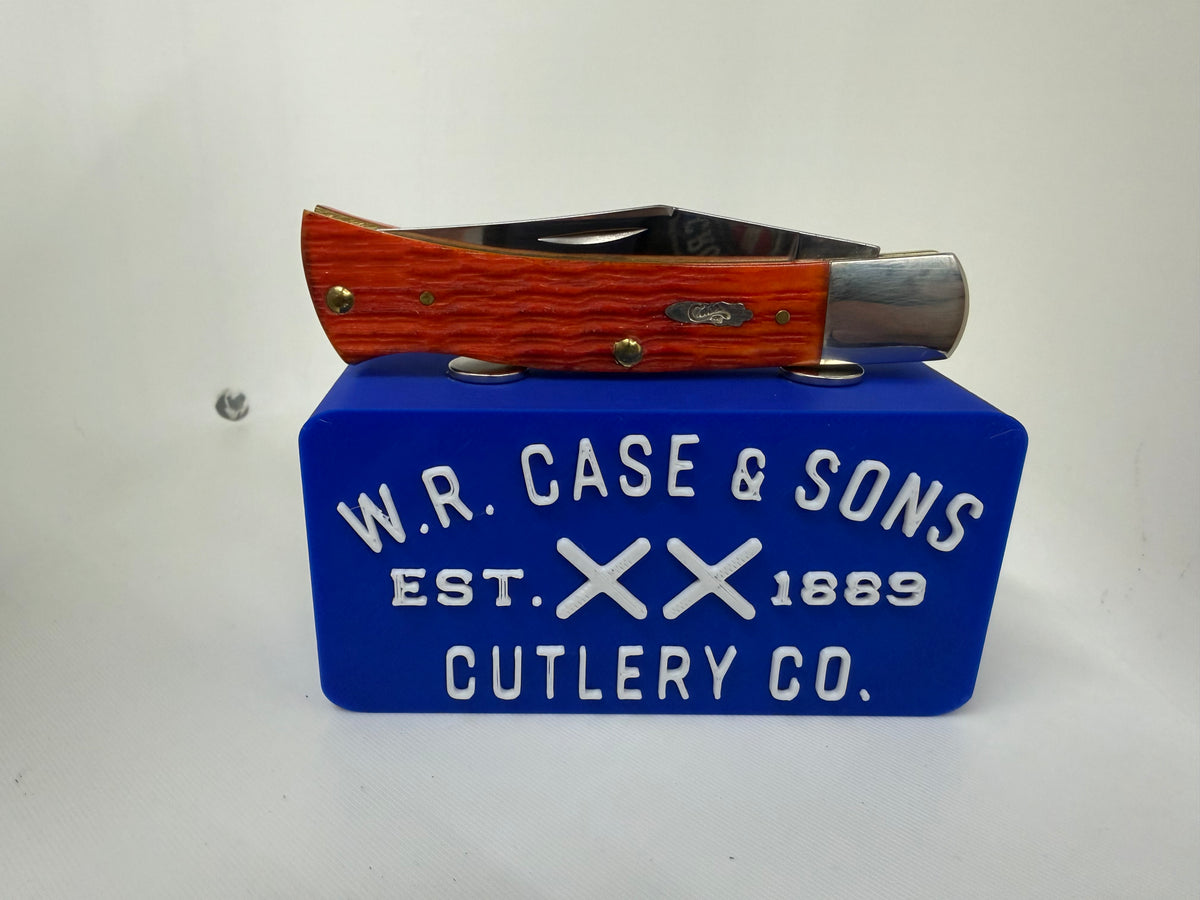 Case XX Pocket Knife Display Stand 3D Printed Magnetic Holder Blue White