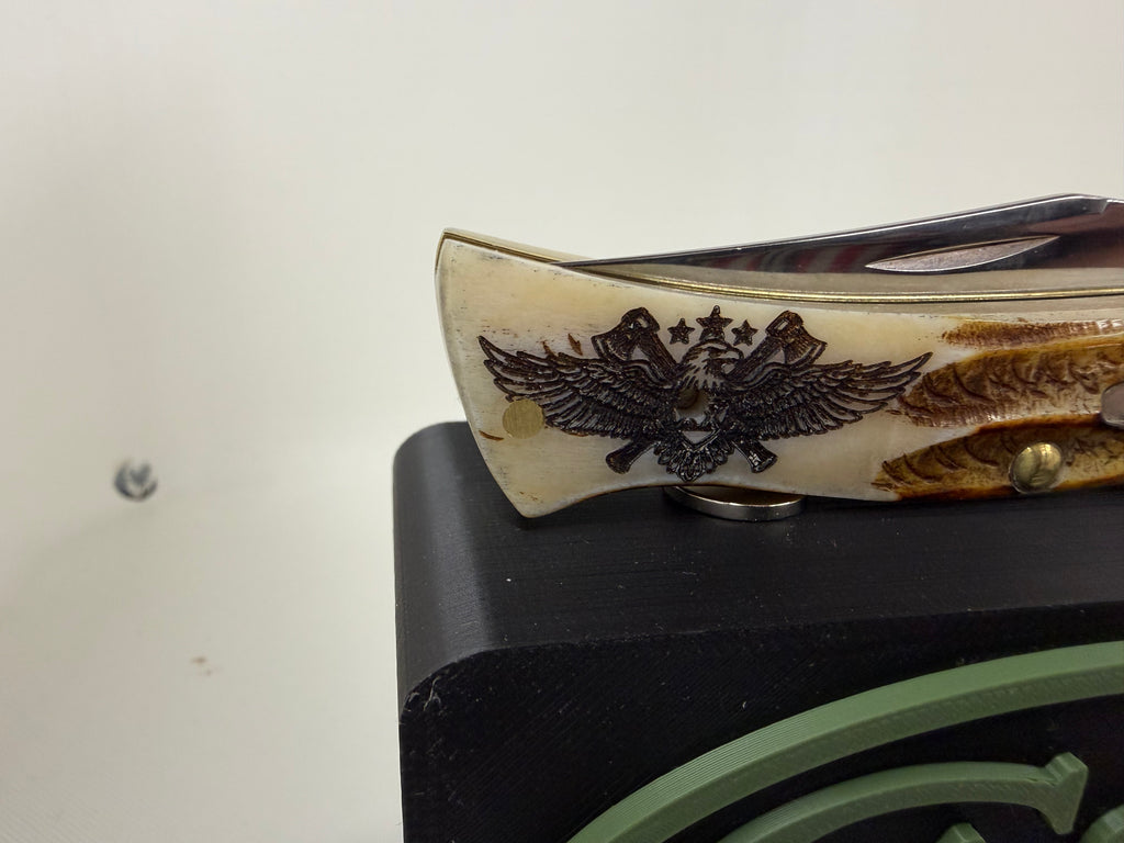 2026 Case XX 6.5 Bonestag Axe Handle – RCC Custom Eagle & Crossed Axes Custom XX Bolsters + Display