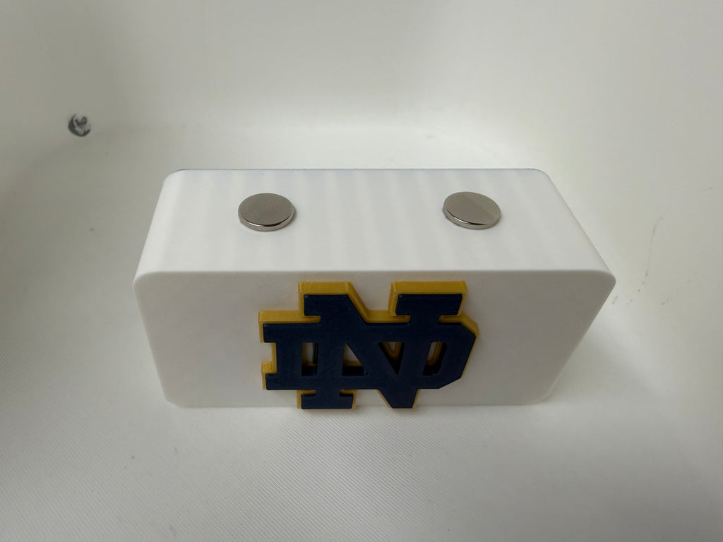 Notre Dame Fighting Irish Magnetic Knife Display Block 3D Printed Collector Stand