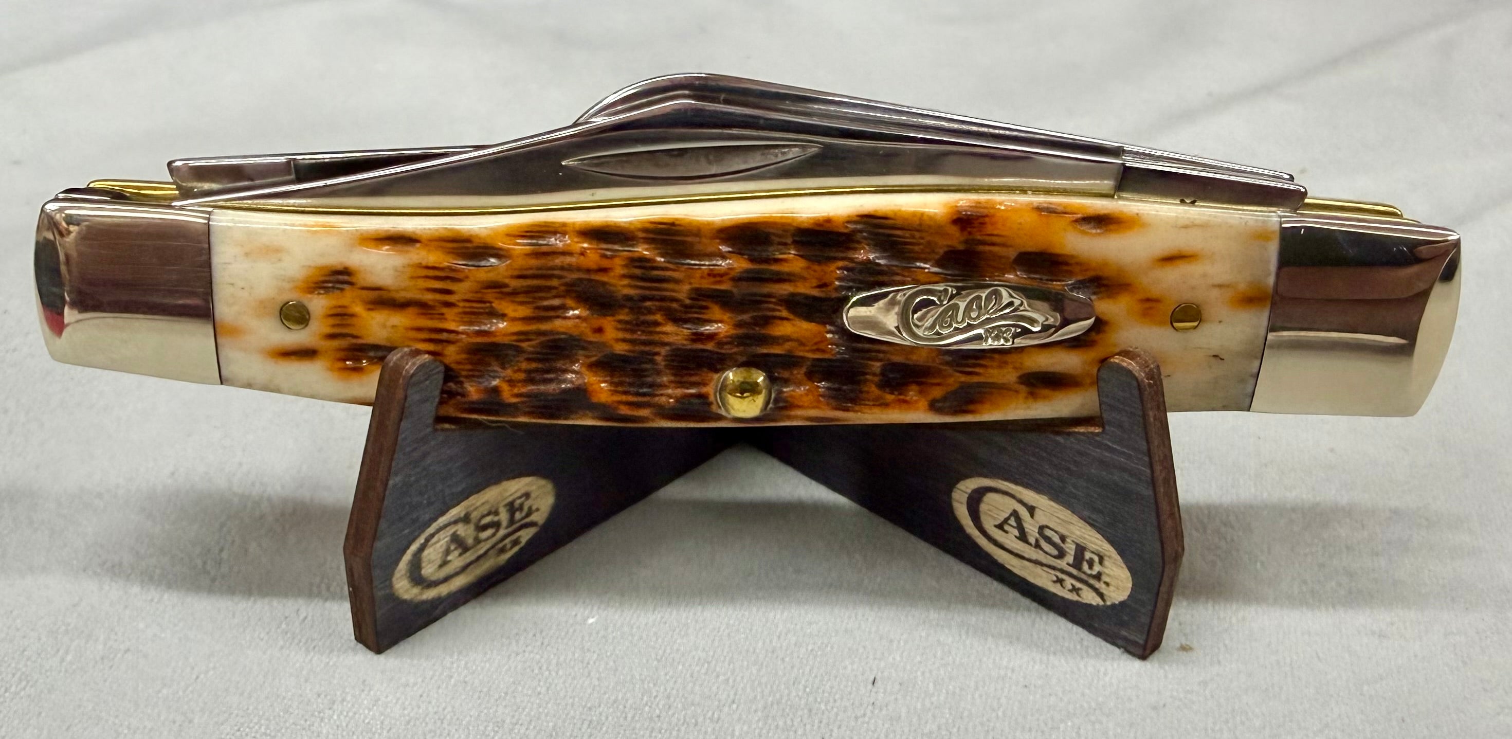 Case XX Black Wooden Knife Stand Stand - 5 Pack
