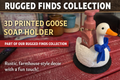 Rustic Goose Soap Holder – 3D Printed Farmhouse Foaming Soap Display | Rugged Finds Collection