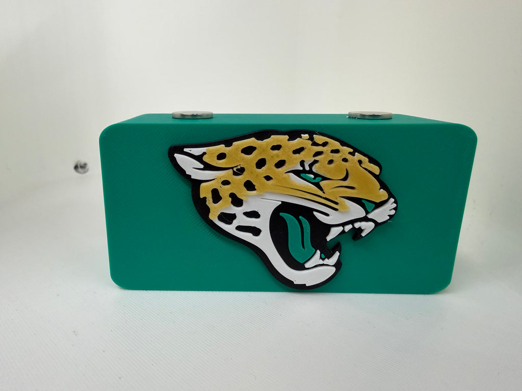 Jacksonville Jaguars 3D Printed Magnetic Pocket Knife Display Block – Teal & Gold