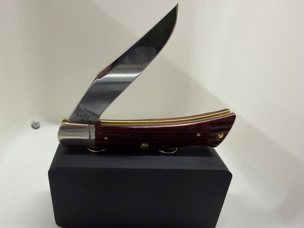2026 Case XX Pocket Worn Mahogany Bone Corn Cob Jig Axe Handle Knife