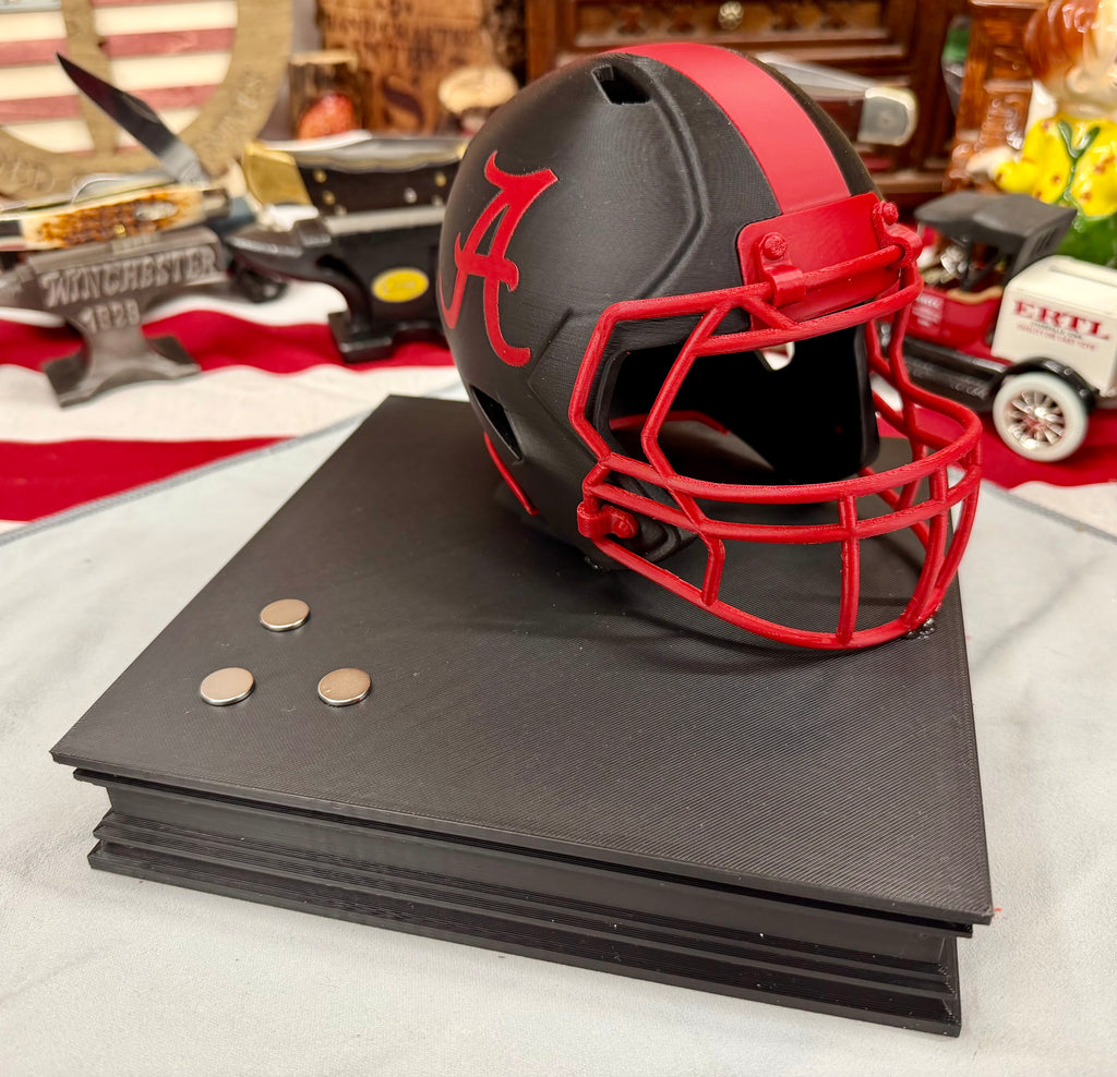 Special Edition Alabama Crimson Tide Helmet Knife Display – Magnetic 3D Printed Stand (8” x 8”)