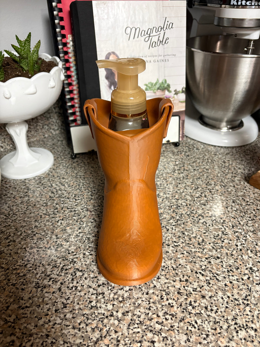 Western Cowboy Boot Soap Holder – Rustic Bathroom Decor Dispenser Holder – Farmhouse Ranch Style Gift