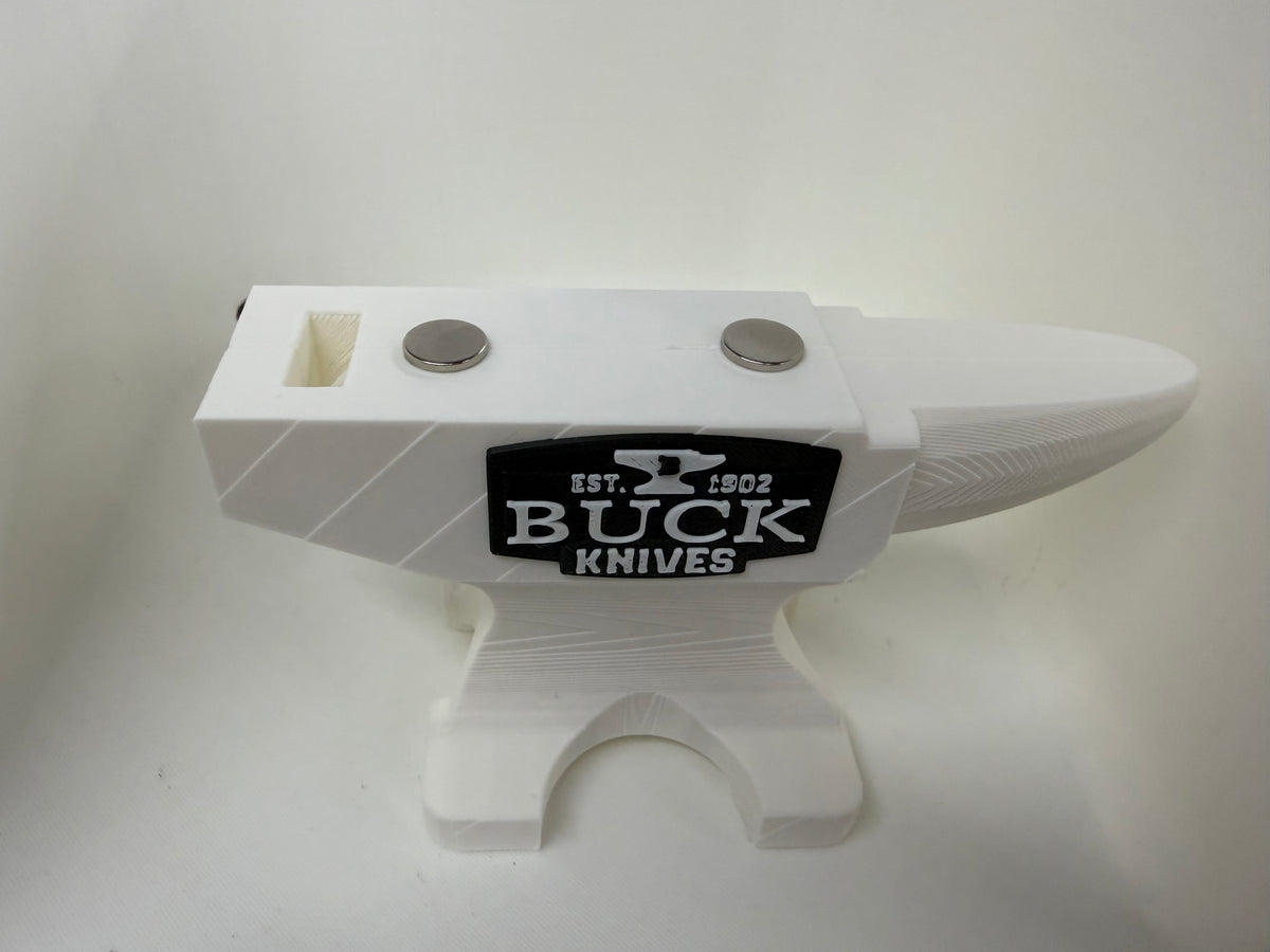 Buck Knives Magnetic Pocket Knife Display Stand 3D Printed Anvil White Black