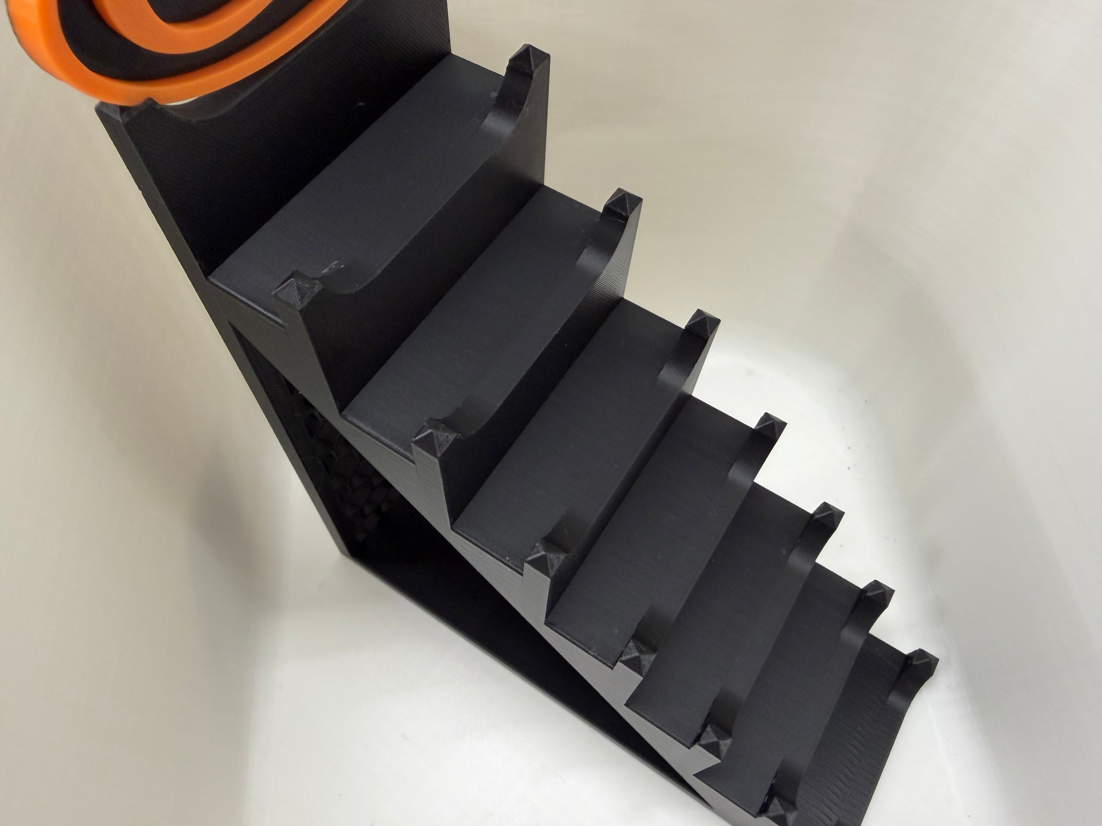 Case XX 7-Tier Knife Display Tower 3D Printed Collector Stand Black & Orange