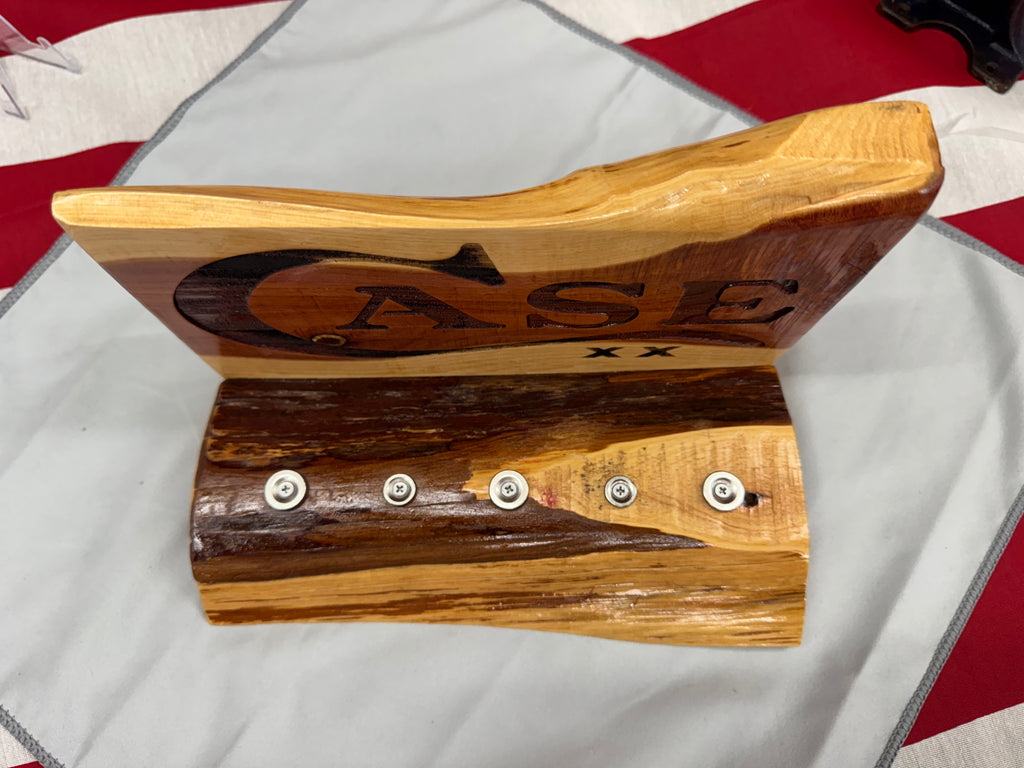 Handcrafted Cedar Case XX Magnetic Knife Display – One-of-a-Kind Collector Stand