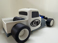 Case XX Hot Rod 3D Printed Pocket Knife Display – White, Black & Blue Magnetic Collector Stand