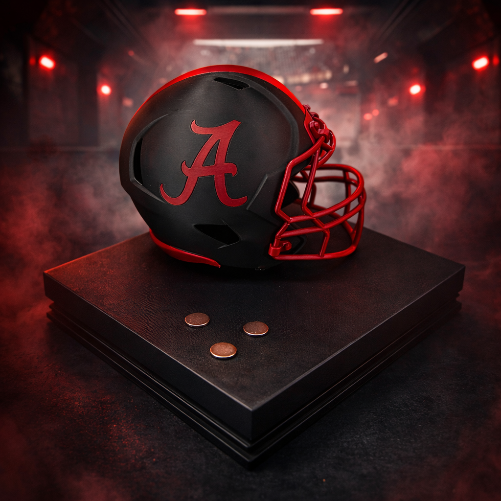 Special Edition Alabama Crimson Tide Helmet Knife Display – Magnetic 3D Printed Stand (8” x 8”)
