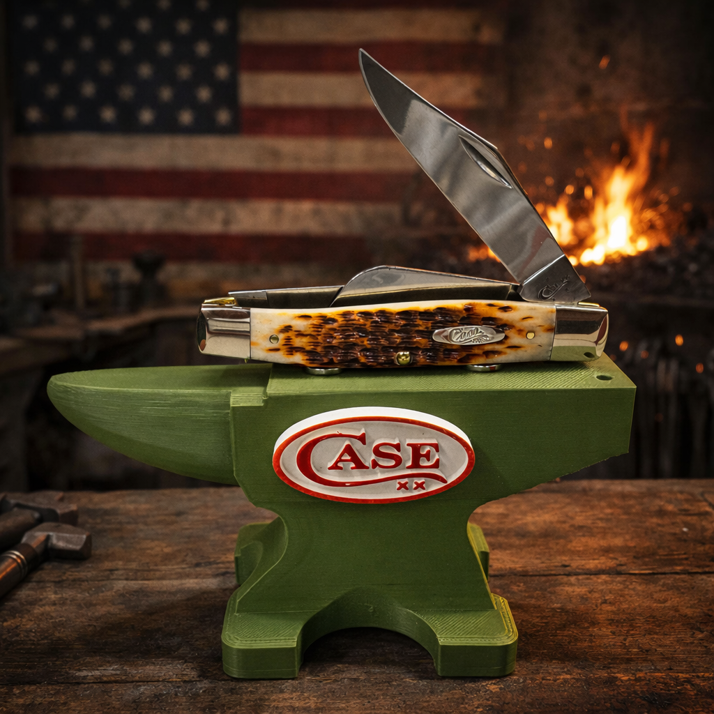 Case XX 3D Printed Anvil Knife Display – OD Green Magnetic Stand