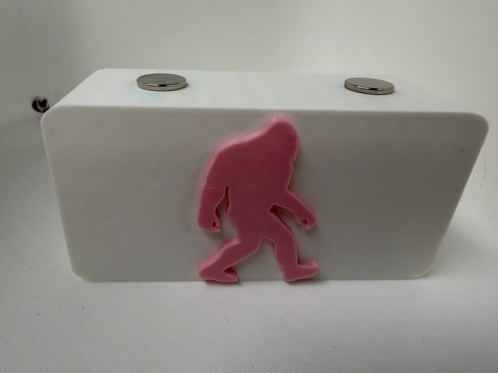 Bigfoot Sasquatch Magnetic Knife Display Block Premium 3D Printed Collector Stand Pink & White