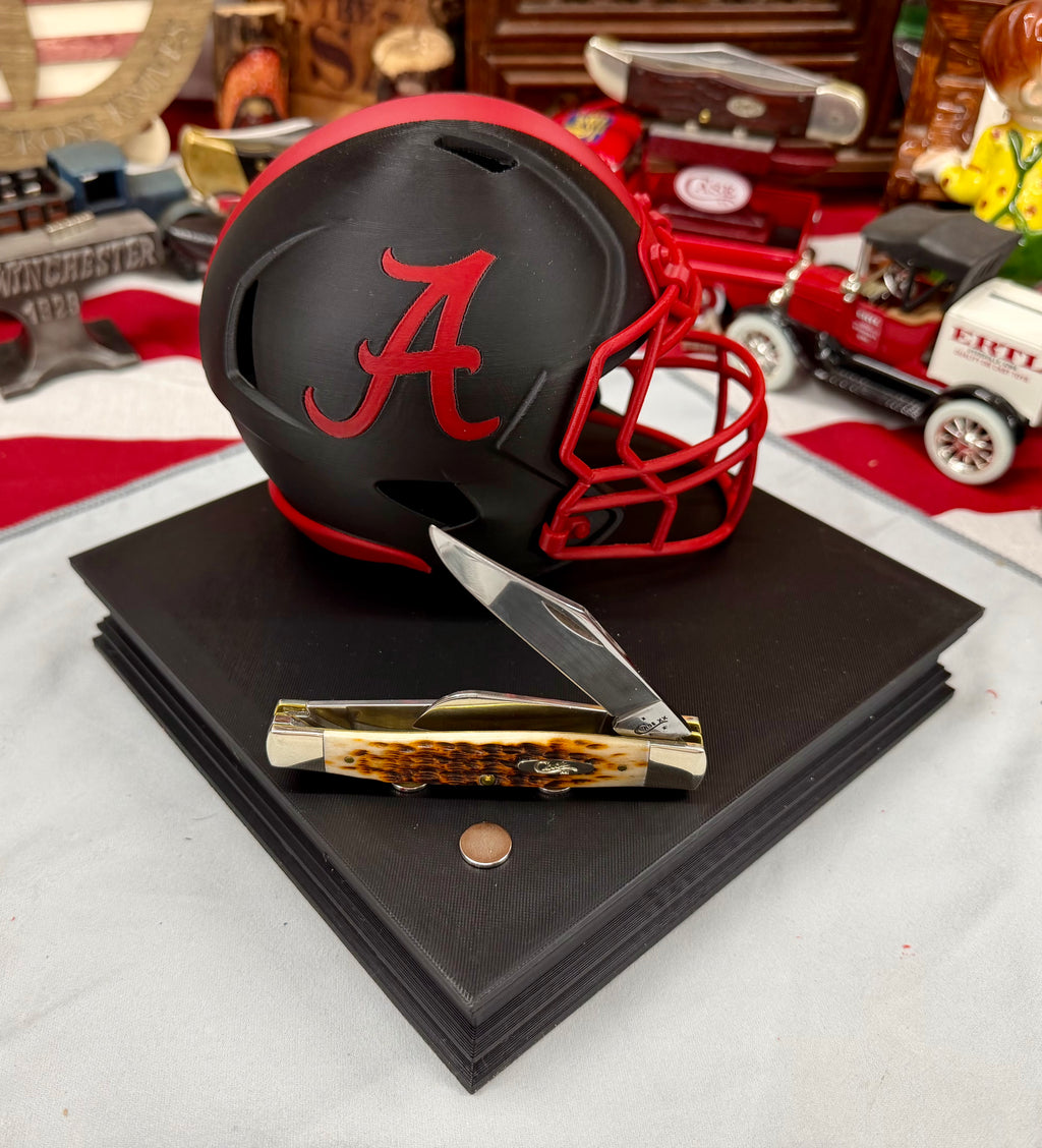 Special Edition Alabama Crimson Tide Helmet Knife Display – Magnetic 3D Printed Stand (8” x 8”)