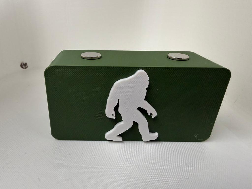 Bigfoot Sasquatch Magnetic Knife Display Block Premium 3D Printed Collector Stand OD Green & White