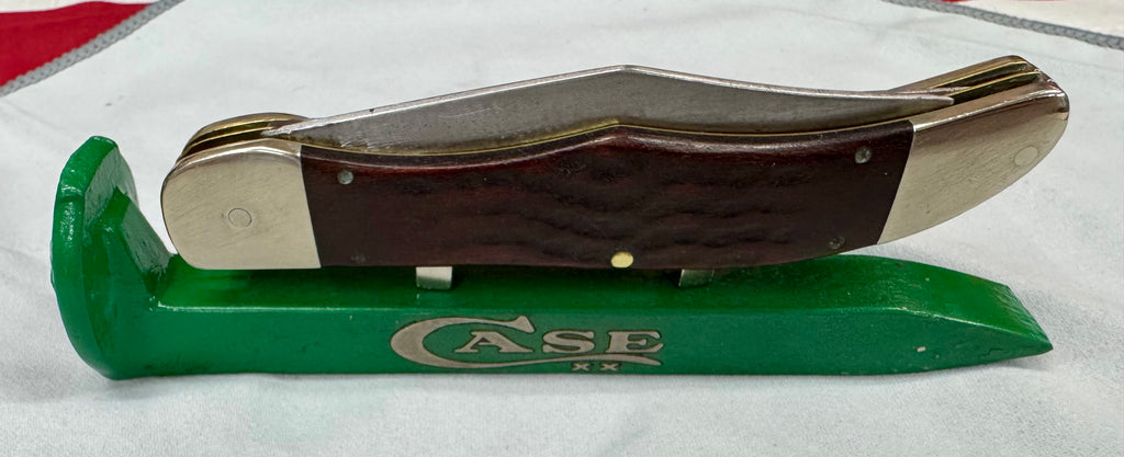 Case XX Green Railroad Spike Knife Display – Magnetic Pocket Knife Stand – Repurposed Railroad Spike