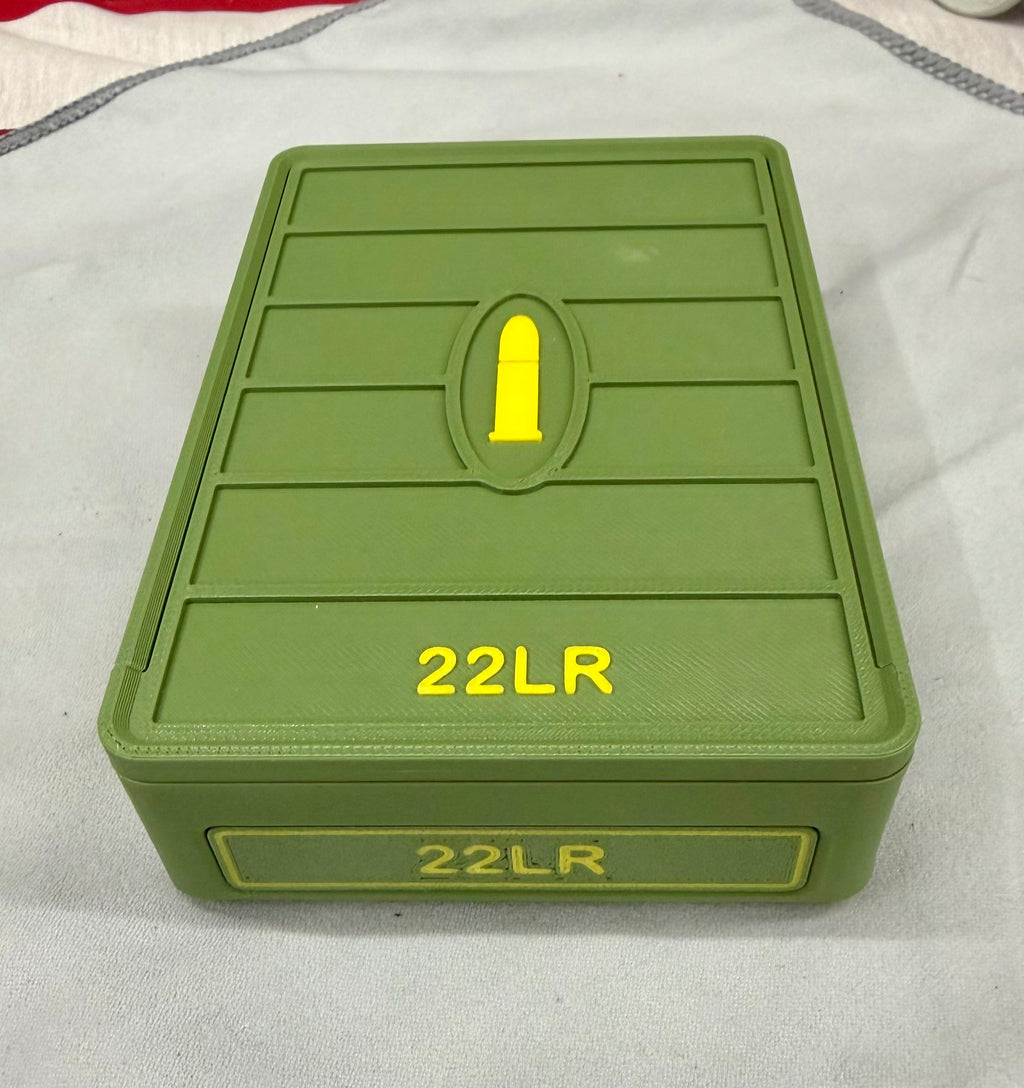 .22LR Tactical Ammo Box – 150 Round Capacity | OD Green Sliding Lock Case