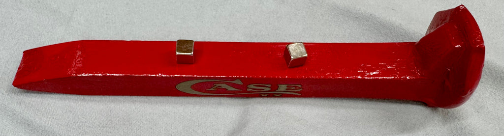 Case XX Railroad Spike Knife Display Stand – Magnetic Pocket Knife Holder – Handcrafted Steel Collector Display