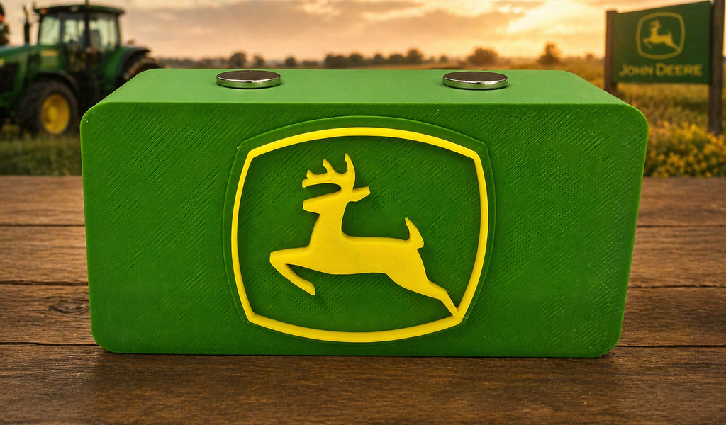 John Deere Green Magnetic Knife Display Stand – 3D Printed EDC Holder (4” x 2” x 1.5”)