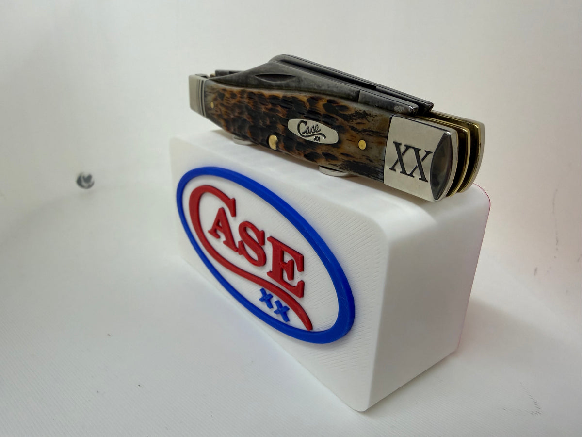 Case XX Magnetic Knife Display Block Red, White & Blue Premium 3D Printed Collector Stand