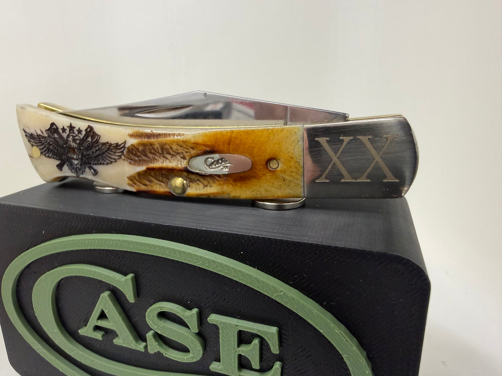 2026 Case XX 6.5 Bonestag Axe Handle – RCC Custom Eagle & Crossed Axes Custom XX Bolsters + Display