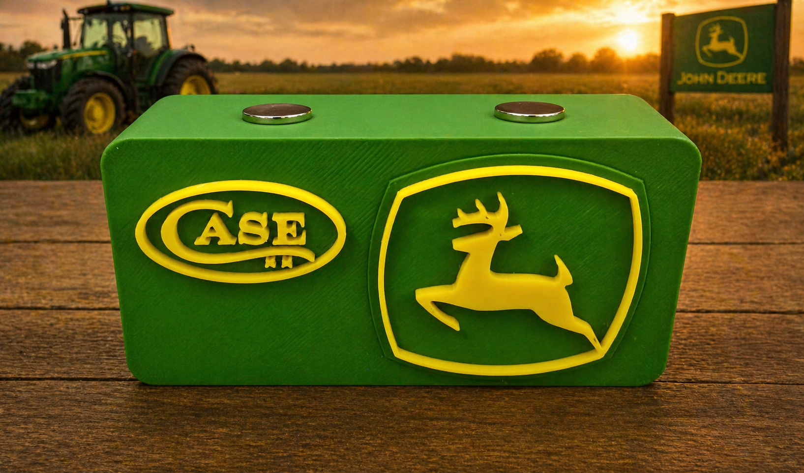 John Deere & Case XX Magnetic Knife Display Stand – 3D Printed EDC Holder (4” x 2” x 1.5”)