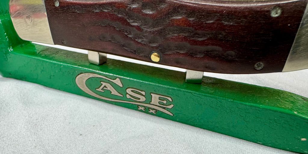Case XX Green Railroad Spike Knife Display – Magnetic Pocket Knife Stand – Repurposed Railroad Spike