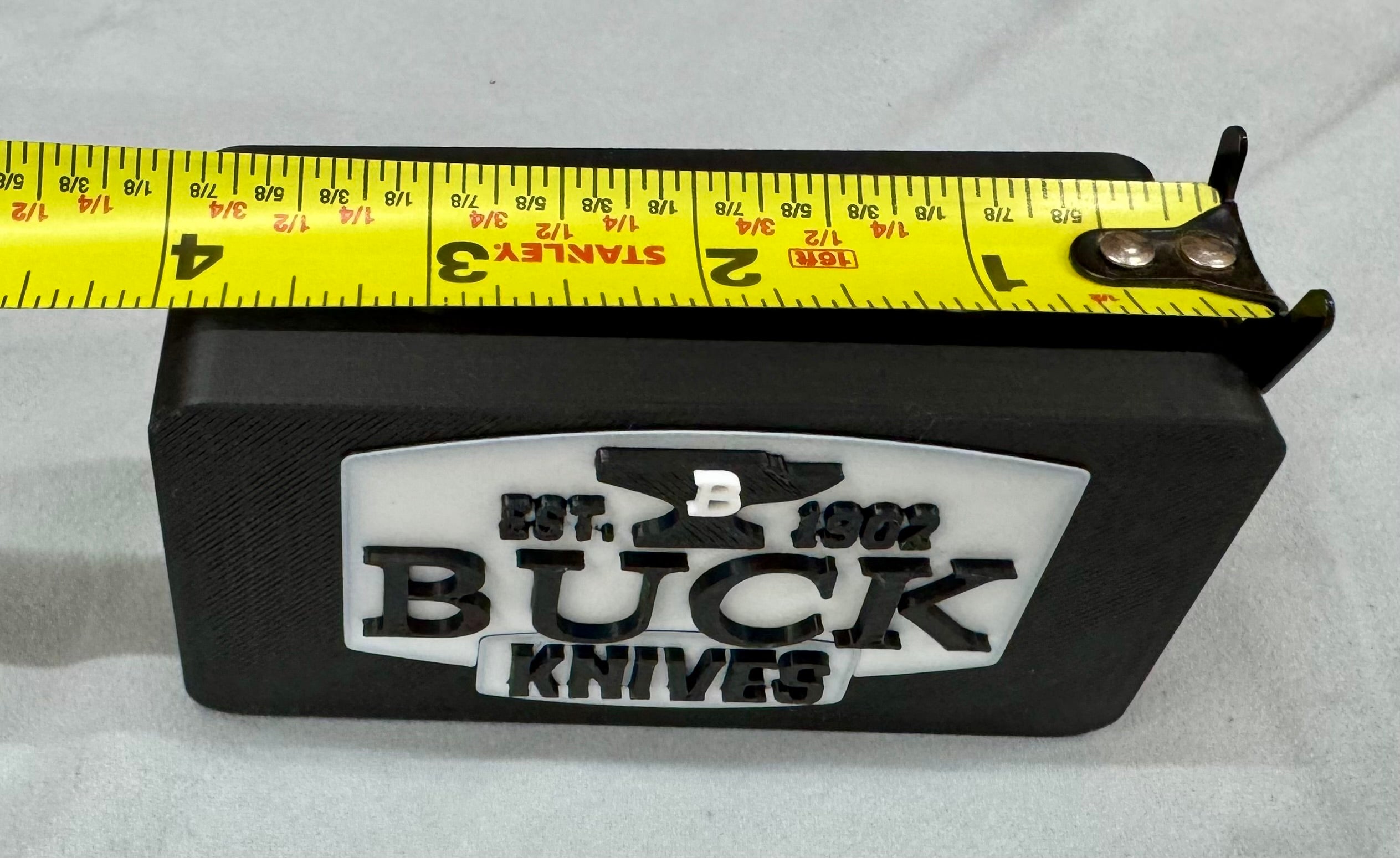 Buck Knives Magnetic Display Stand – Black 3D Printed Knife Holder (4” x 2” x 1.5”)