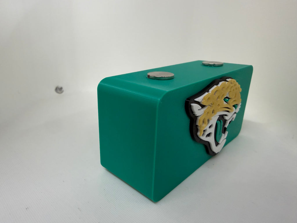 Jacksonville Jaguars 3D Printed Magnetic Pocket Knife Display Block – Teal & Gold