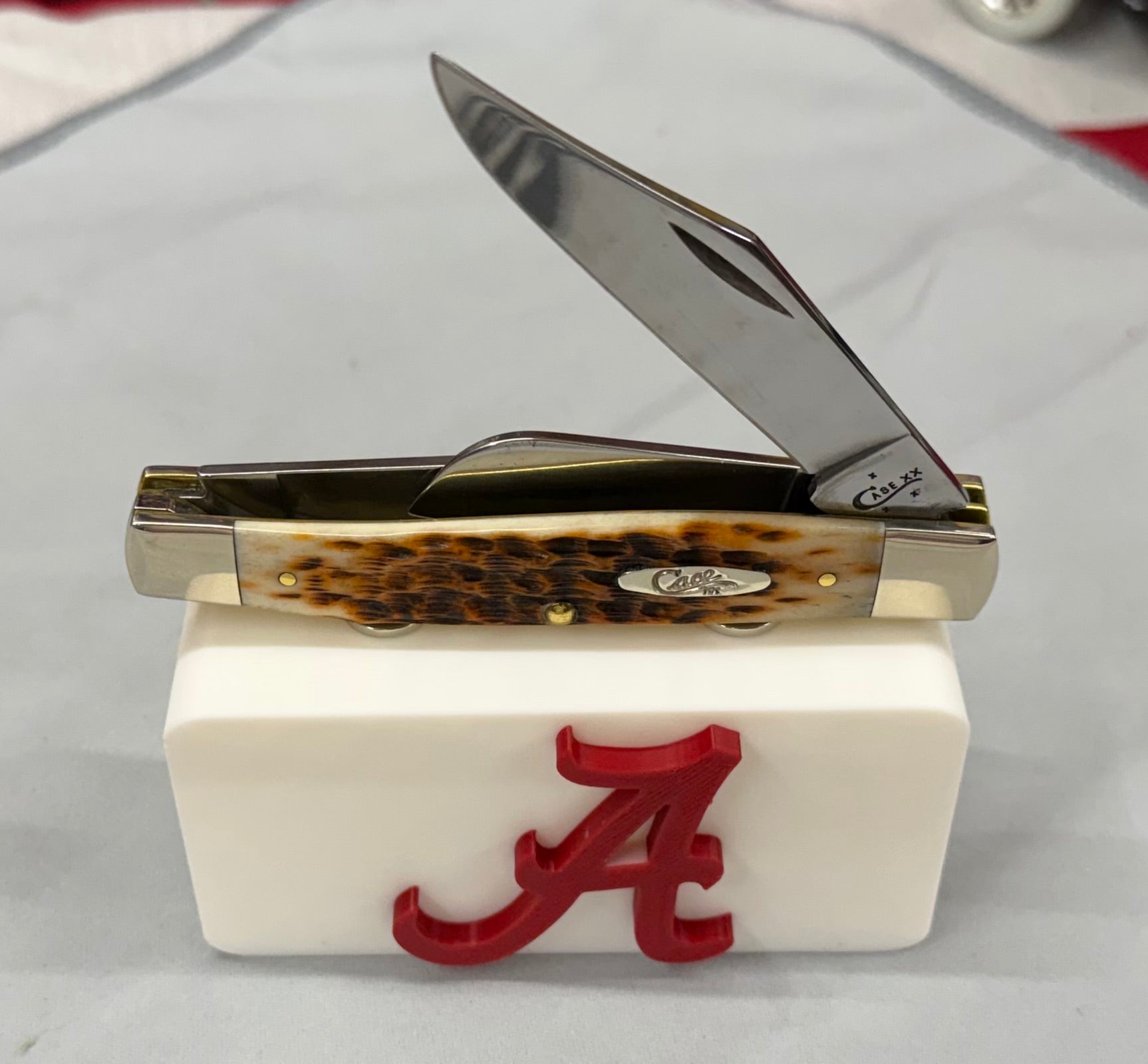Alabama Crimson Tide Magnetic Knife Display Stand – 3D Printed EDC Holder (4” x 2”)