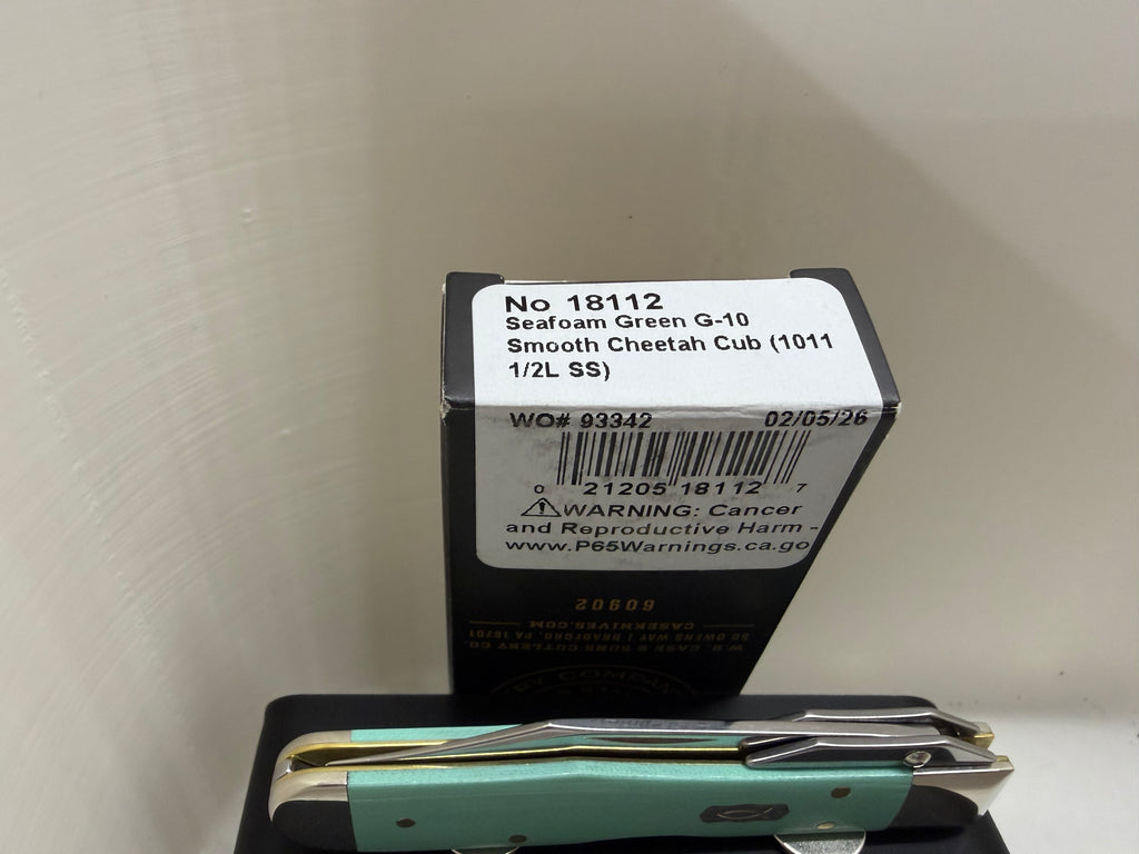 2026 Case XX Seafoam Green G-10 Smooth Cheetah Cub