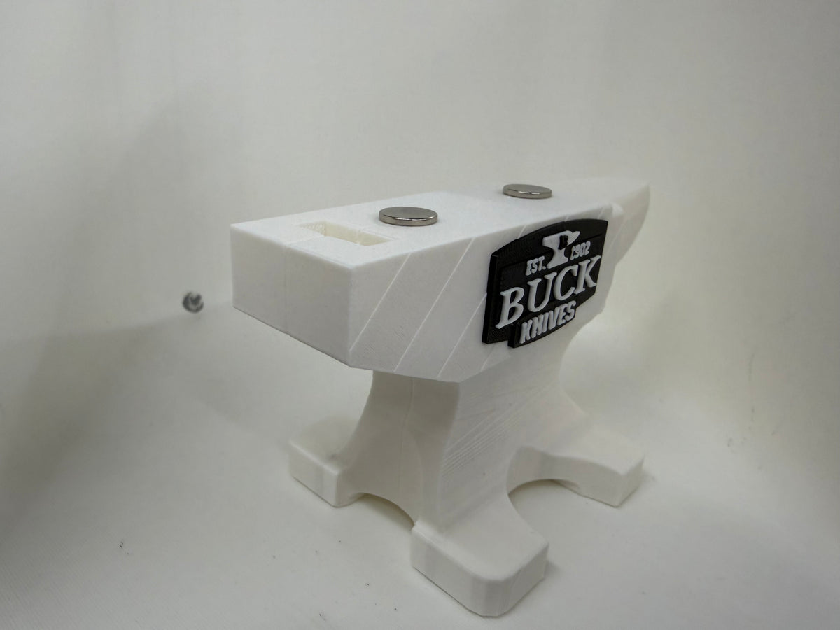 Buck Knives Magnetic Pocket Knife Display Stand 3D Printed Anvil White Black