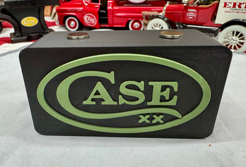 Case XX 3D Printed Magnetic Knife Display – OD Green Logo | Compact EDC Stand | Strong Magnet Hold