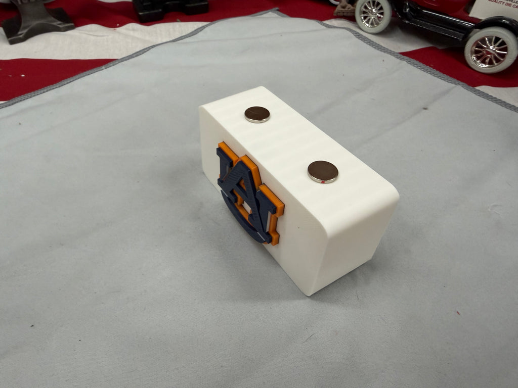 Auburn Tigers Magnetic Knife Display Stand – 3D Printed EDC Holder (4” x 2”)