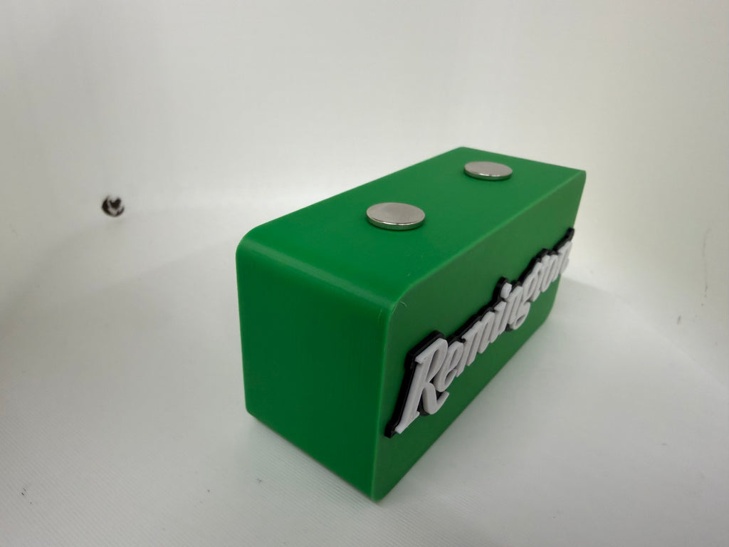 Remington Green & White Magnetic Knife Display Block – Premium 3D Printed Collector Stand